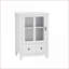 Buffet Cabinet with Single Glass Door, Adjustable Shelf &amp; Bell Handle | E1 MDF | UV Paint Finish