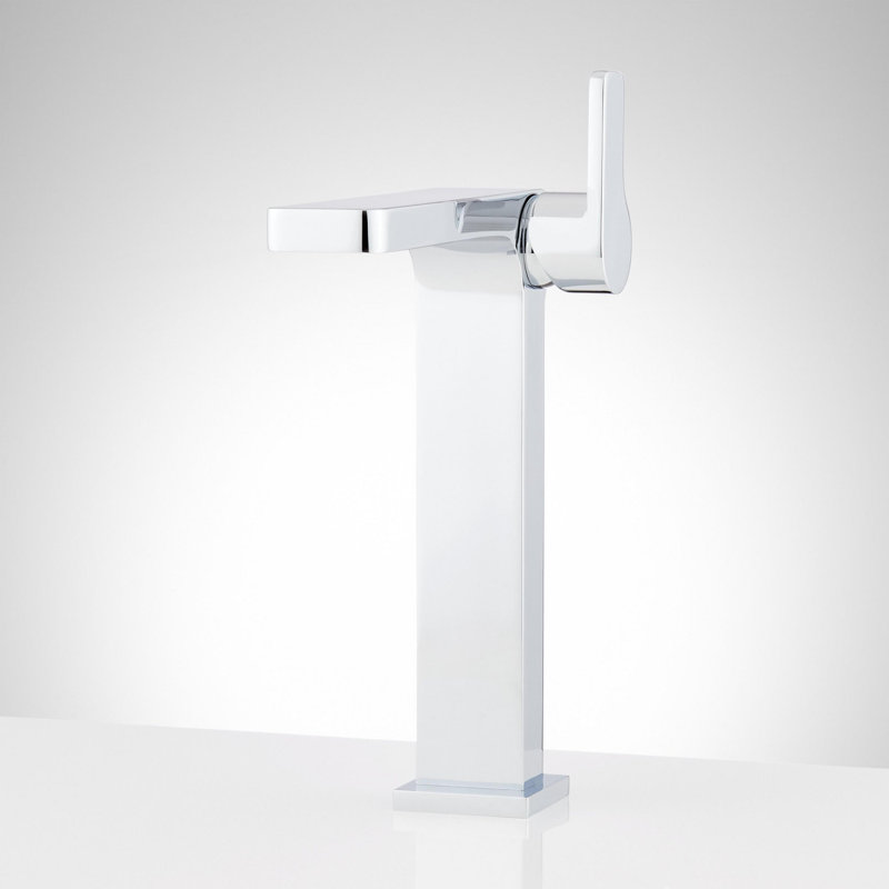 Hibiscus 1.2 GPM Single Hole Vessel Bathroom Faucet with Pop-Up Drain Assembly, Chrome