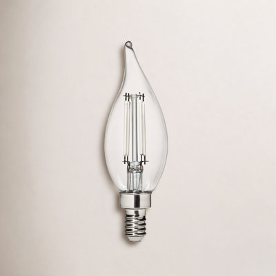 Branded Lamps 4W Flame Tip Clear LED Edison Bulb