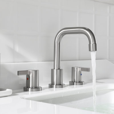 Widespread 2-handle Bathroom Faucet with Drain Assembly