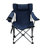 Portable Dark Blue Folding Camping Chair, Adjustable Reclining With Three Levels, Side Pockets, Cup Holder, Carry Bag, Comfortable Seating For Hiking And Barbecues Reclining, Structure, Ideal Picnics,