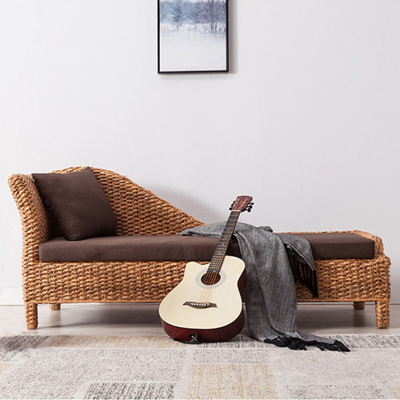 Chaise longue rembourrée Home Natural, Accoudoir à gauche (vu de face)