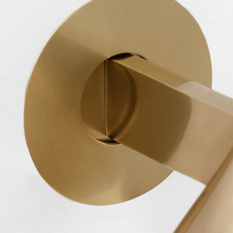 Midrand 1 - Light LED Armed Sconce,  Clear, Hand-Rubbed Antique Brass