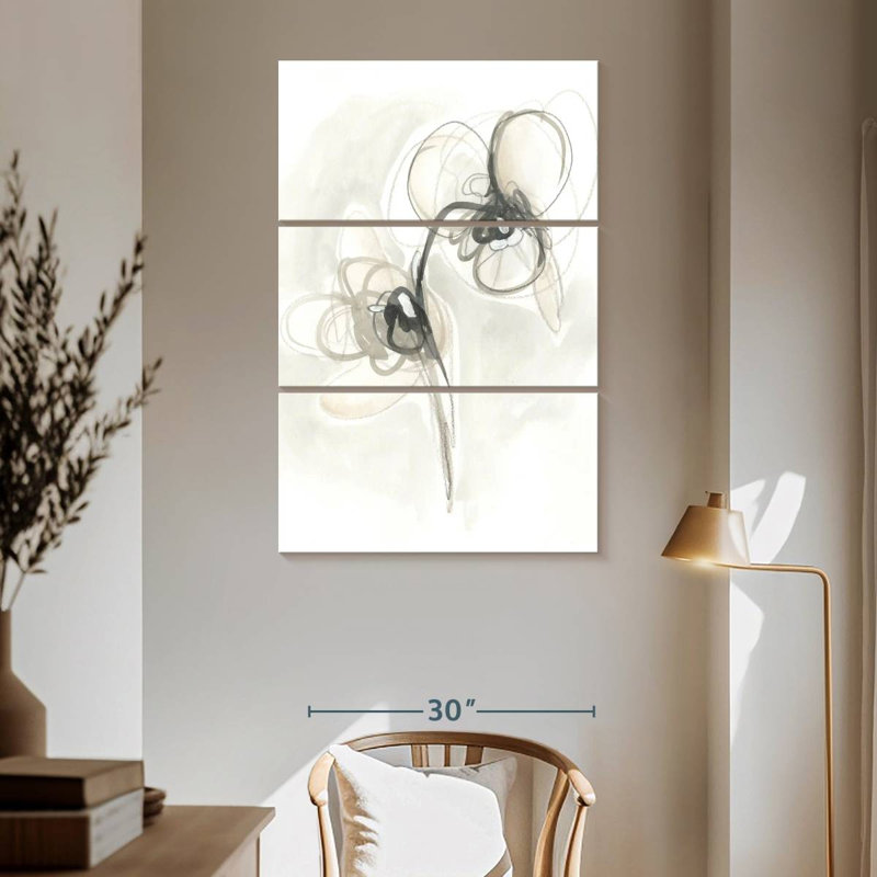 Avery - geste floral neutre I, H 65 po x l 42 po