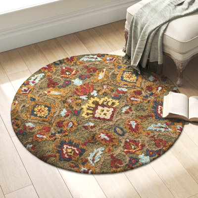 Floral Wool Hand Tufted Area Rug