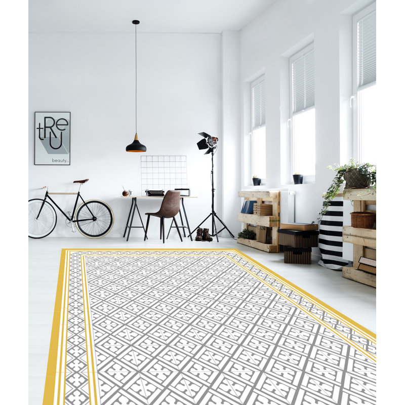 Georgianne Vinyl Machine Printed Area Rug, Rectangle 100 x 133cm