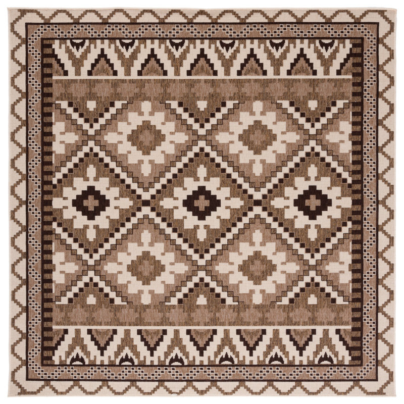 Tapis intérieur / extérieur Northpoint Performance Southwestern, Carré 6 pi 7 po