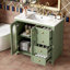 Meuble-lavabo de 36 pouces avec deux portes à fermeture douce, des tablettes réglables et trois tiroirs-1563616559