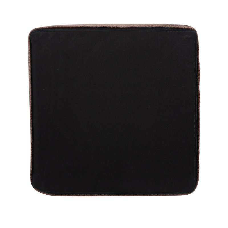 Ashle Upholstered Ottoman, Chocolate 100% Polyester