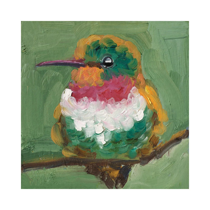 Green Hummingbird by Nataly Mak - Gallery-Wrapped Canvas Giclée on Canvas, Does Not Apply, Wrapped Canvas