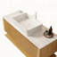 Meuble-lavabo de 48 po avec lavabo, armoire de rangement murale en contreplaqué avec tiroirs et tablette ouverte, comptoir en pierre frittée et lavabo en céramique, pré-assemblé