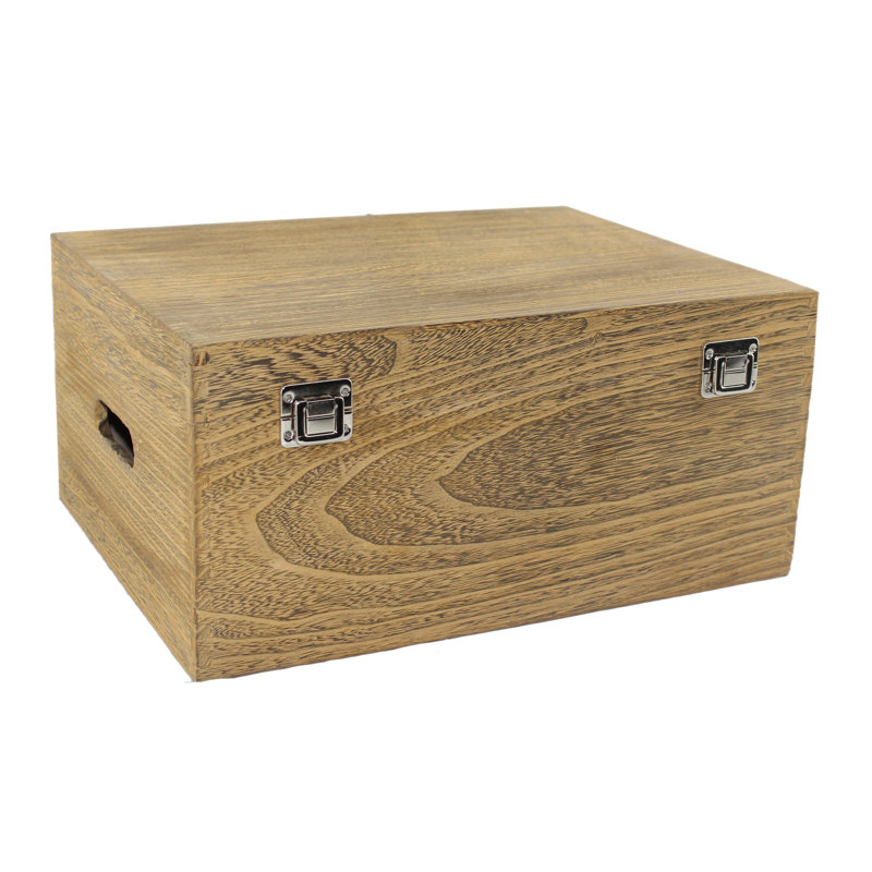 Wooden Storage Box, 18.5cm H x 40cm W x 31cm D