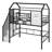 Metal Twin Size Loft Bed Frame With A Storage Box And Stairs-181322827