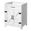 Panneau de particules blanc délavé avec placage de mélamine ... - Métal - 1 pièce - Meuble-lavabo - Blanc - Conception à double porte (sans lavabo inclus)