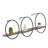 Decorative Round Metal Hanging Wall Shelf Sculpture for Home Decor - Modern Wall Art Accent for Office and Living Room - Set of 3, 16", 14", 12", Black-1577832337