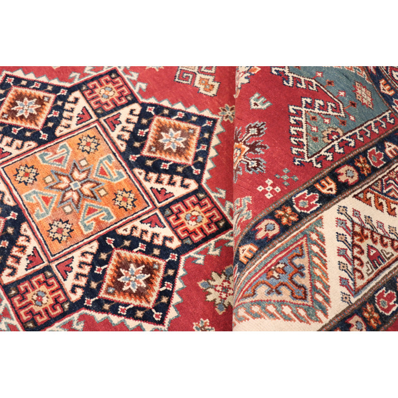 Tapis tribal rectangulaire en laine noué à la main