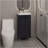Bathroom Vanity With Sink, 1 Door, 4 Legs, 2 Shelves, Black Wengue-150050911