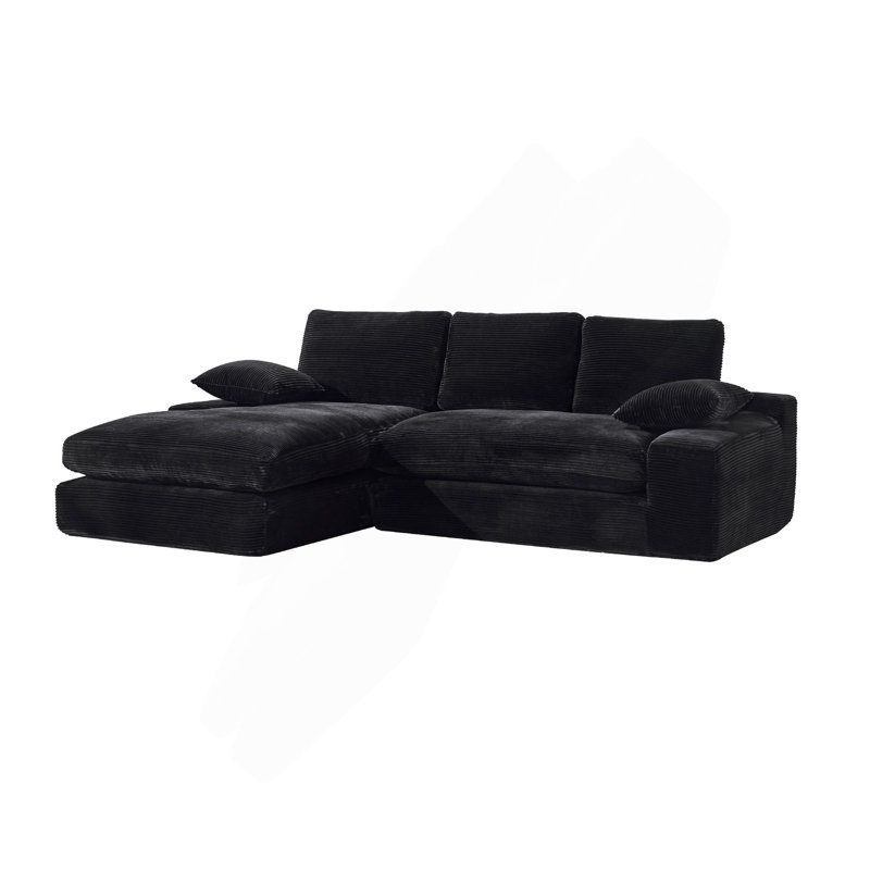 Modular Sectional Living Room Sofa Set, Black
