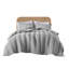 Ensemble de courtepointe 3 pièces en gaze double / grand gris-117536984-117536986