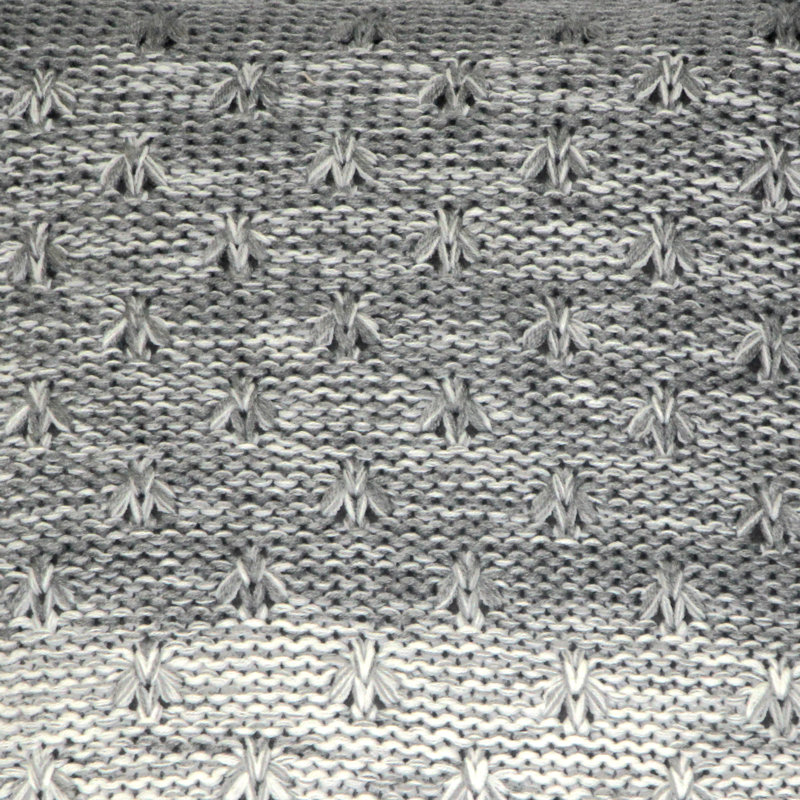 Coussin décoratif en tricot Hygge Storm, Gris