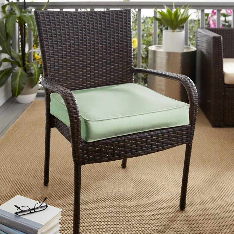 Coussin de chaise de salle à manger d’extérieur sunbrella, H 5 po x l 22,5 po x P 22,5 po