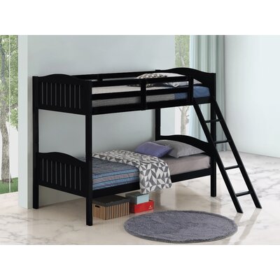 Lindon Twin over Twin Solid Wood Standard Bunk Bed by Harriet Bee -  A571E12C573446D9AA4F0E5D7FE6994F