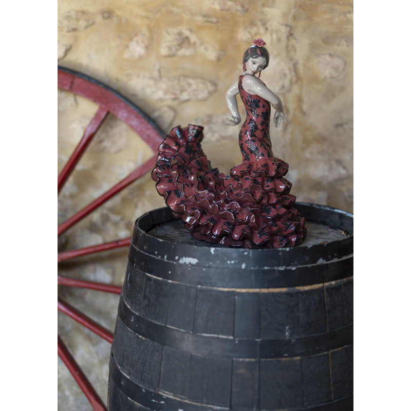 Flamenco Flair Woman Figurine, Red