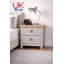 Spann Bedside Cabinet 2 Drawer Lamp Side Table Night Stand Two Tone 36mm Thick Top-1479351596