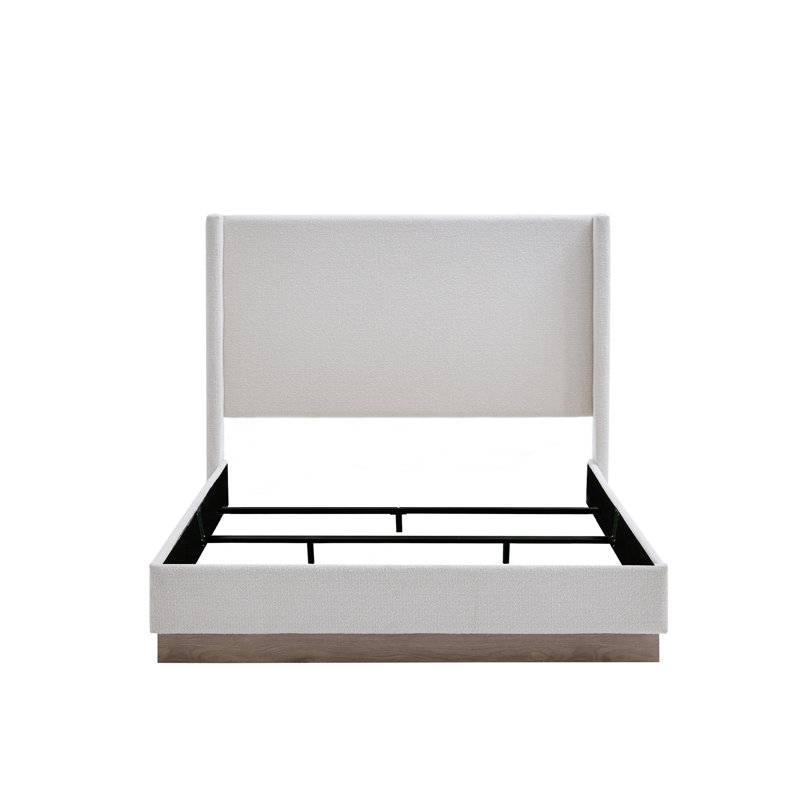 Hale Upholstered Wingback Bed, Boxspring Required, Queen
