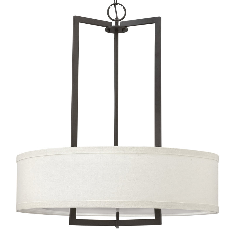 Hampton Contemporary 3-Light Pendant, 100W Medium, 30.25" H x 26" W x 26" D, Buckeye Bronze