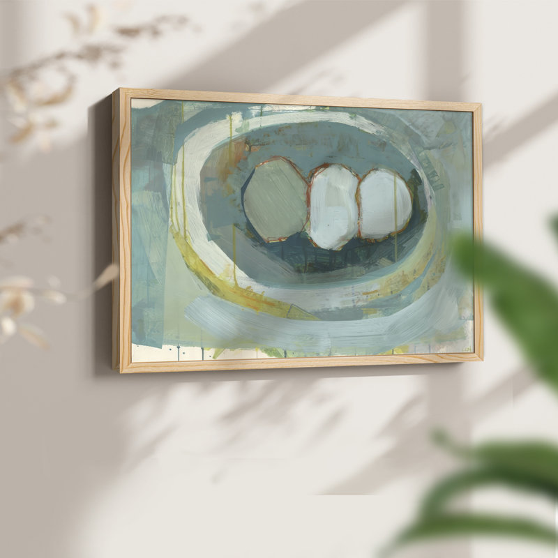 Blue Nest I -Framed Print - Restickable, Natural, 11" H x 14" W