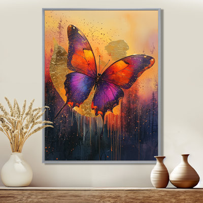 Dormon lavande, échos du papillon I - art mural papillon