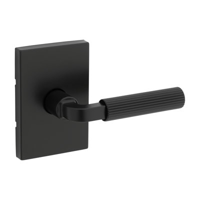 Mirada Reeded Hall/Closet Lever w/ Rectangular Rose