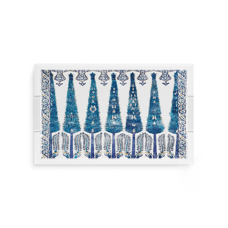Topkapi Garden Acrylic Rectangle Decorative Tray, 12.5"W x 7.75"D x 2"H