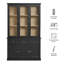 Grande vitrine de rangement Amara de 79 po en chêne noir