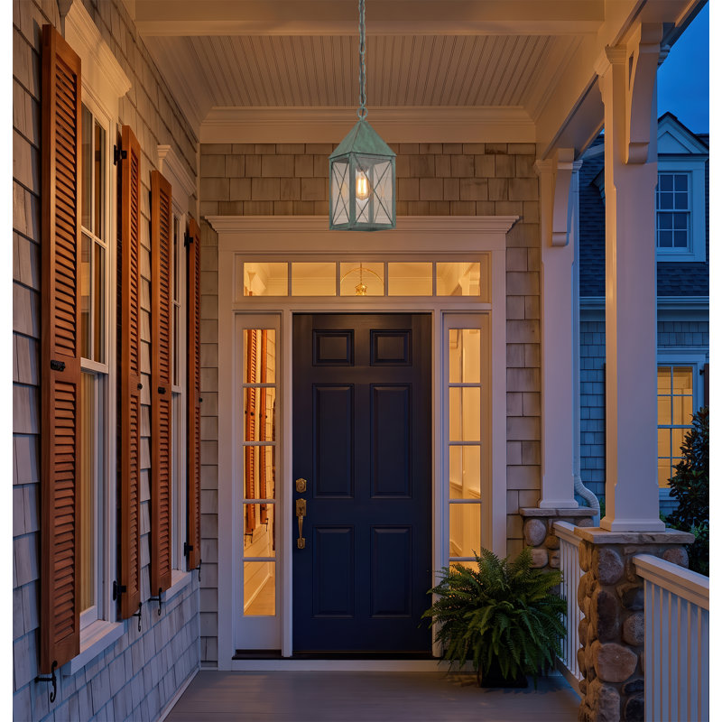 Laiton Traditions - Ashford - 1 lumière - 14 pouces - Vert Verde - Laiton massif - Luminaire suspendu, Clear, Verde Green, X