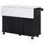 Îlot de cuisine 50,7 po avec rangement et poubelle inclinable avec rangement-185468731