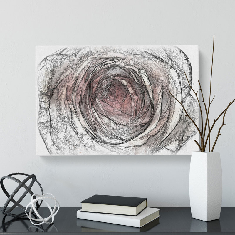 Pink Rose Flower Vol.3 - Wrapped Canvas, 35cm H x 50cm W x 3cm D