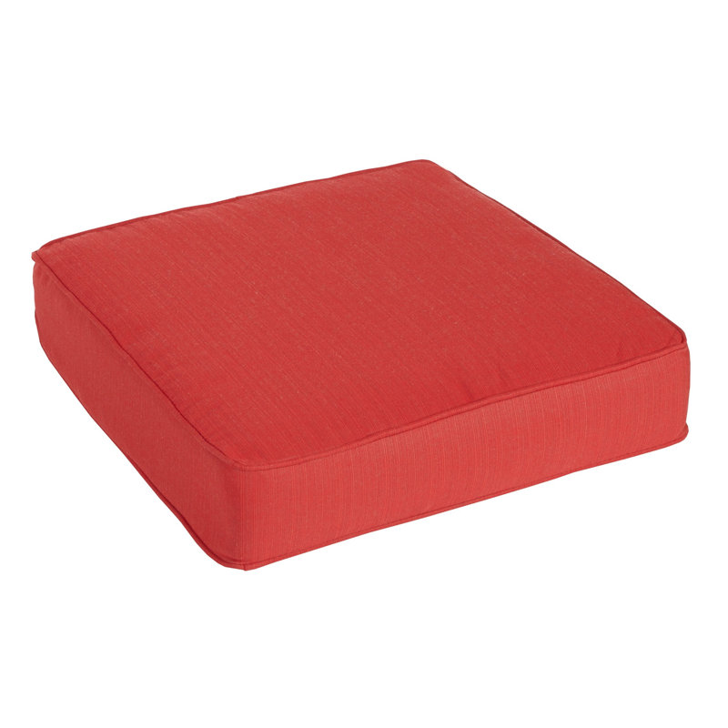 Sunbrella Outdoor 5'' Seat Cushion, 5" H x 23" W x 25" D, Dupione Crimson Sunbrella