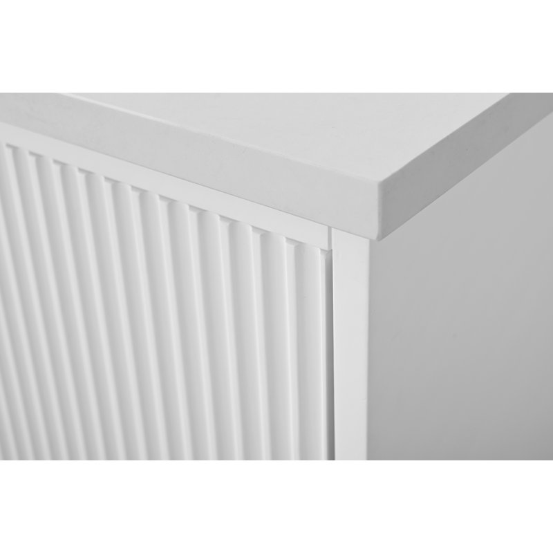 Lissandra 30" Single Bathroom Vanity In White With Engineered Stone Top