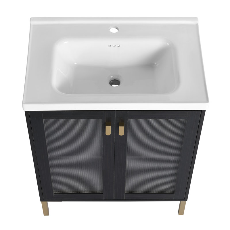  Meuble-lavabo de salle de bain avec lavabo, 28"