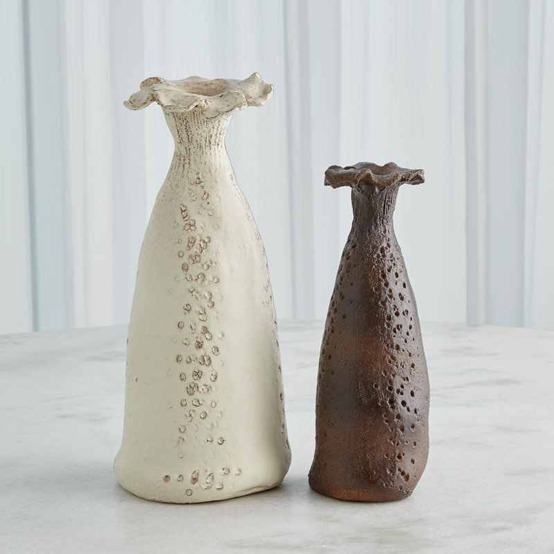 Blossom Ivory Hand-Formed Ceramic Table Vase