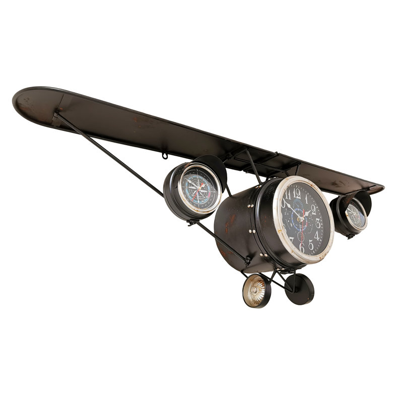 Metal Wall Clock, Black