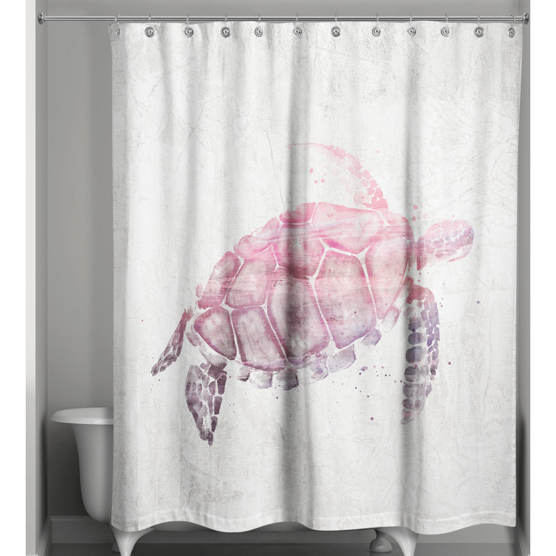 Rideau de douche simple Sherita, Rose
