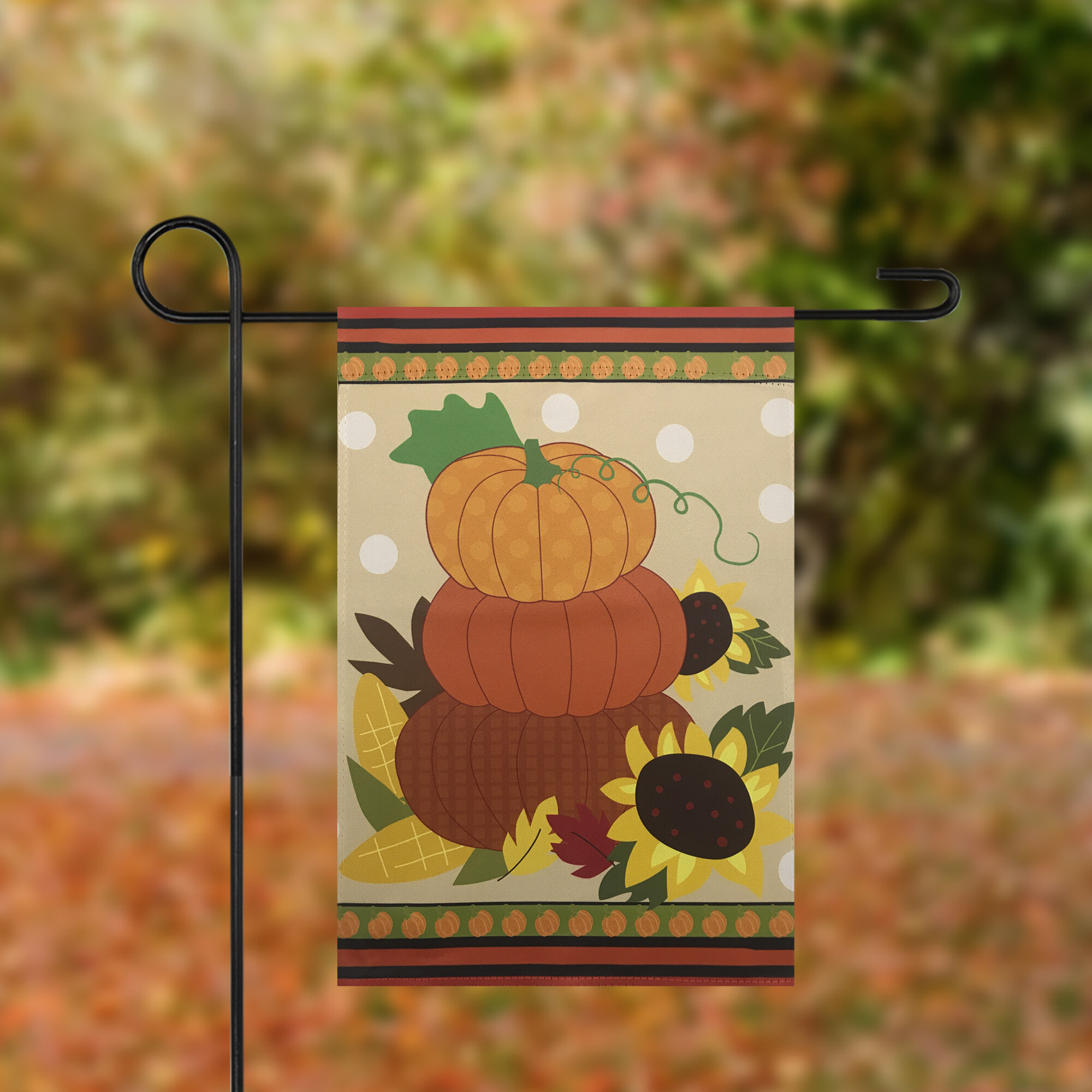 Northlight Pumpkins and Sunflowers Autumn Flag | Wayfair