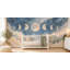 Moon Phases Wallpaper Mural, Peel and Stick Kids Room Wall Mural, Watercolor Space Nursery Wallpaper-1018277097