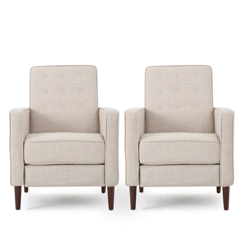 Upholstered Recliner, Wheat 100% Polyester