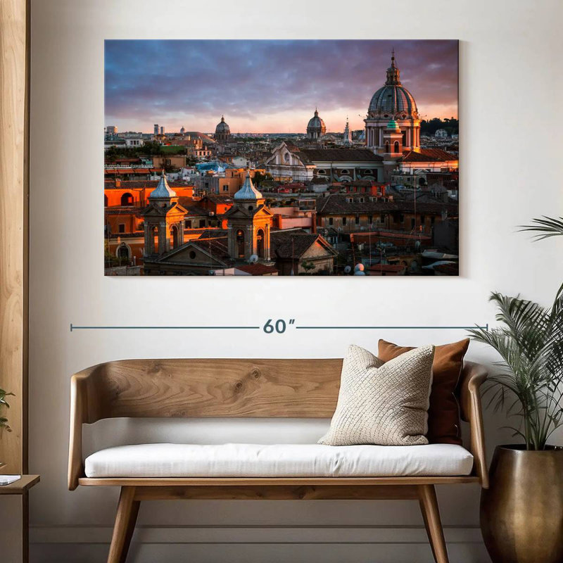 Sirci Rome, crépuscule, H 34 po x l 51 po