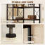 HOMCOM L-Shaped Bookshelf Bookcase with Metal Frame, Rustic Brown-463553174