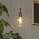 Emanoila 1 - Light Single Mini Pendant with Fluted Ripple Textured Glass